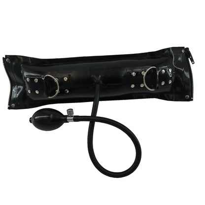 Inflatable Latex Choker Collar Back Zipper
