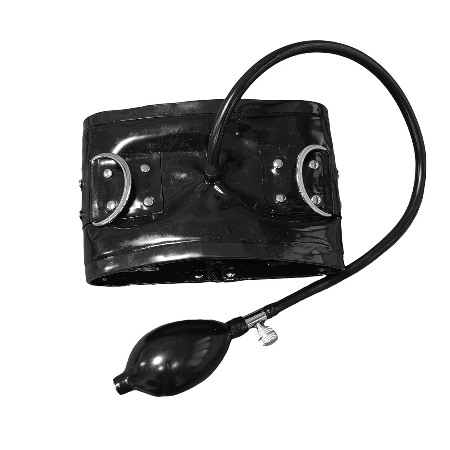 Inflatable Latex Choker Collar Back Zipper