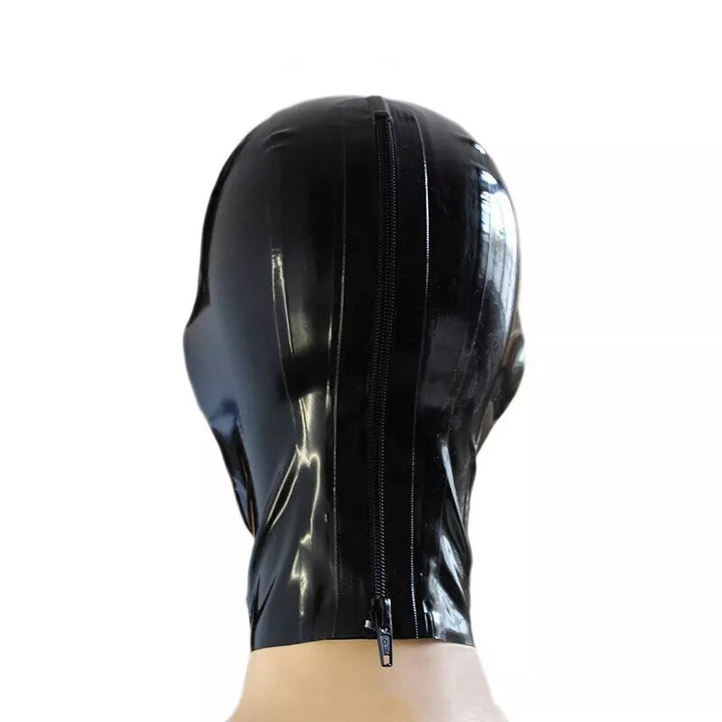 Unisex Full Face Open Eye Mouth Latex Hood Mask