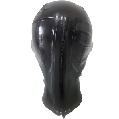 Handmade Large Eye Latex Hood Mask Back Zipper