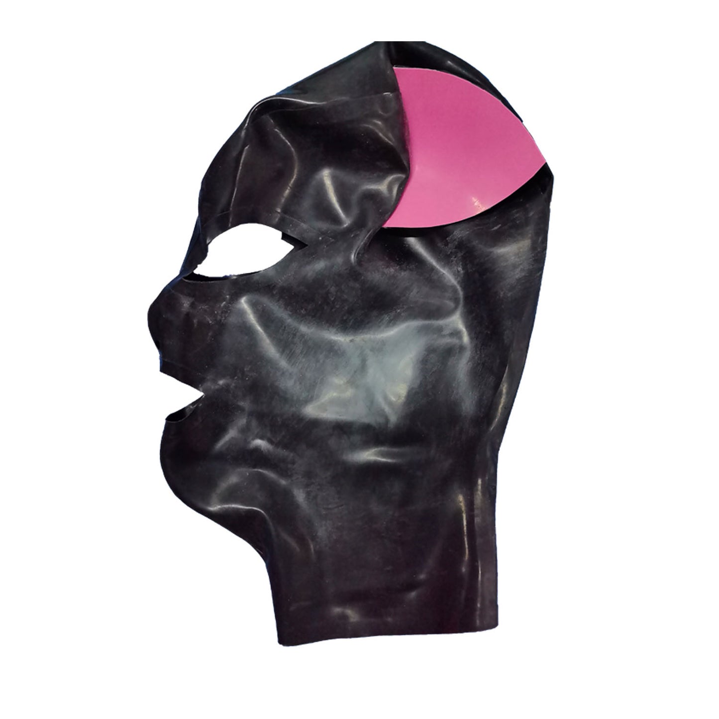 Cat Ear Latex Hood Mask Handmade With Back Zipper Unisex