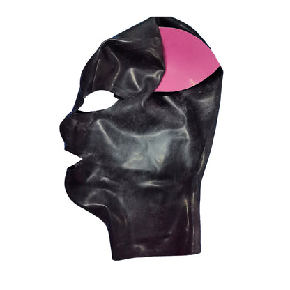 Cat Ear Latex Hood Mask Handmade With Back Zipper Unisex