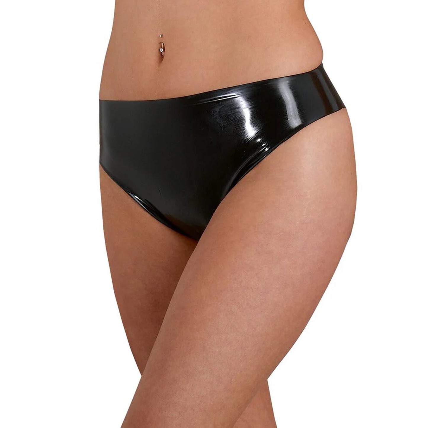 Black Latex G-String Thong for Women,Natural Rubber Female Shorts