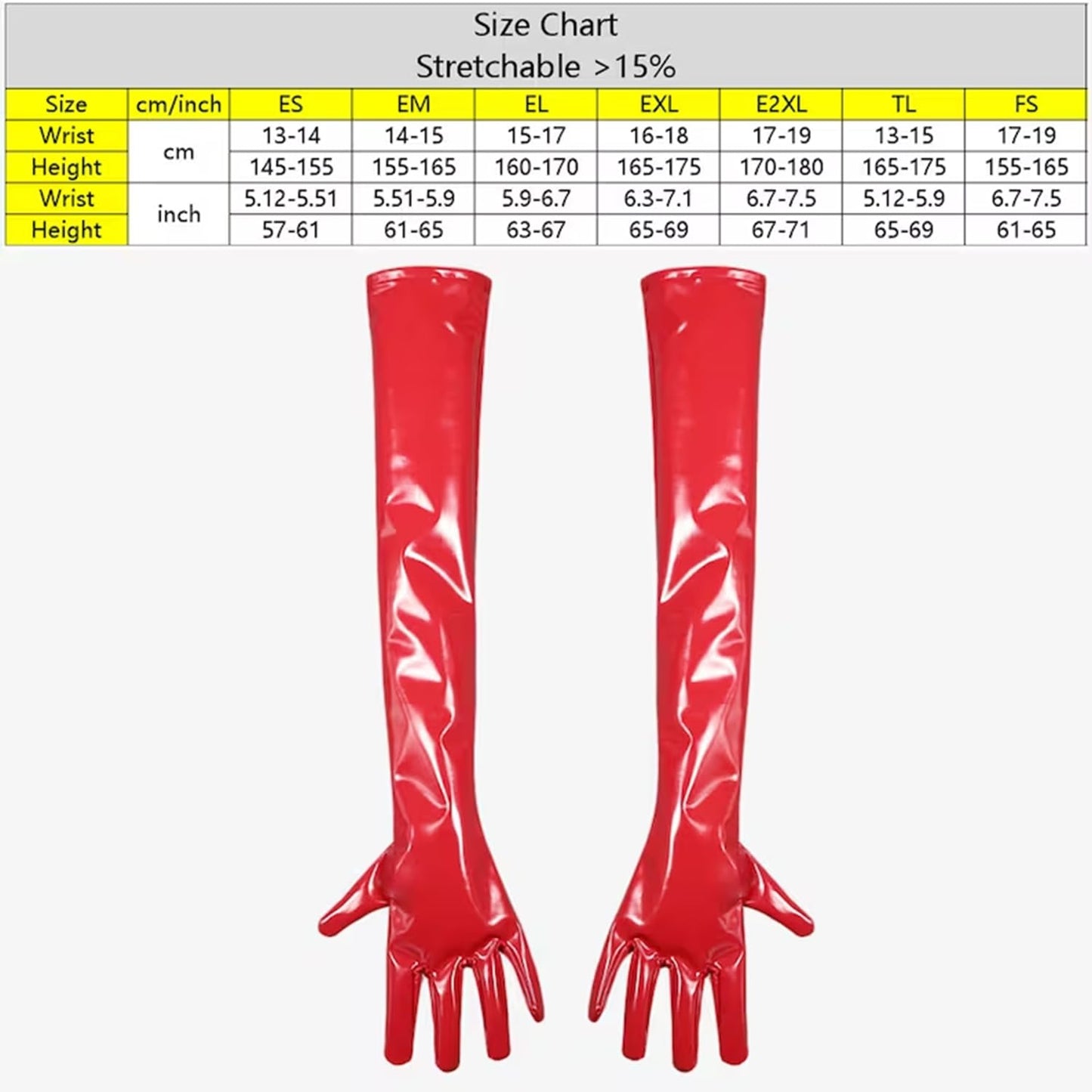 Fashion Red Long Latex Gloves, Natural Rubber Gloves