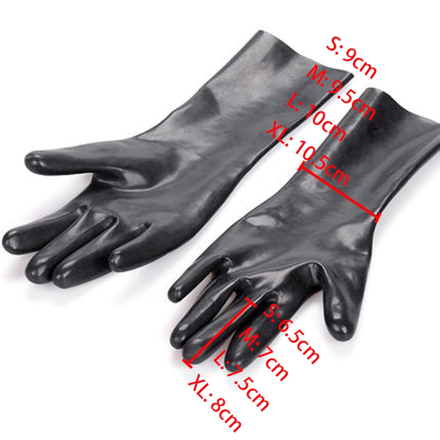 Fashion Red Latex Gloves,Natural Tight Fit Rubber Short Gloves