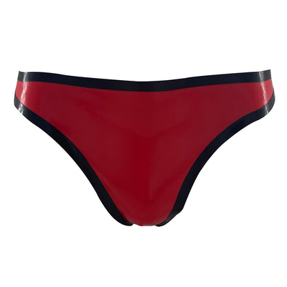 Red Latex Briefs for Women,Rubber Female Shorts G-String Thong