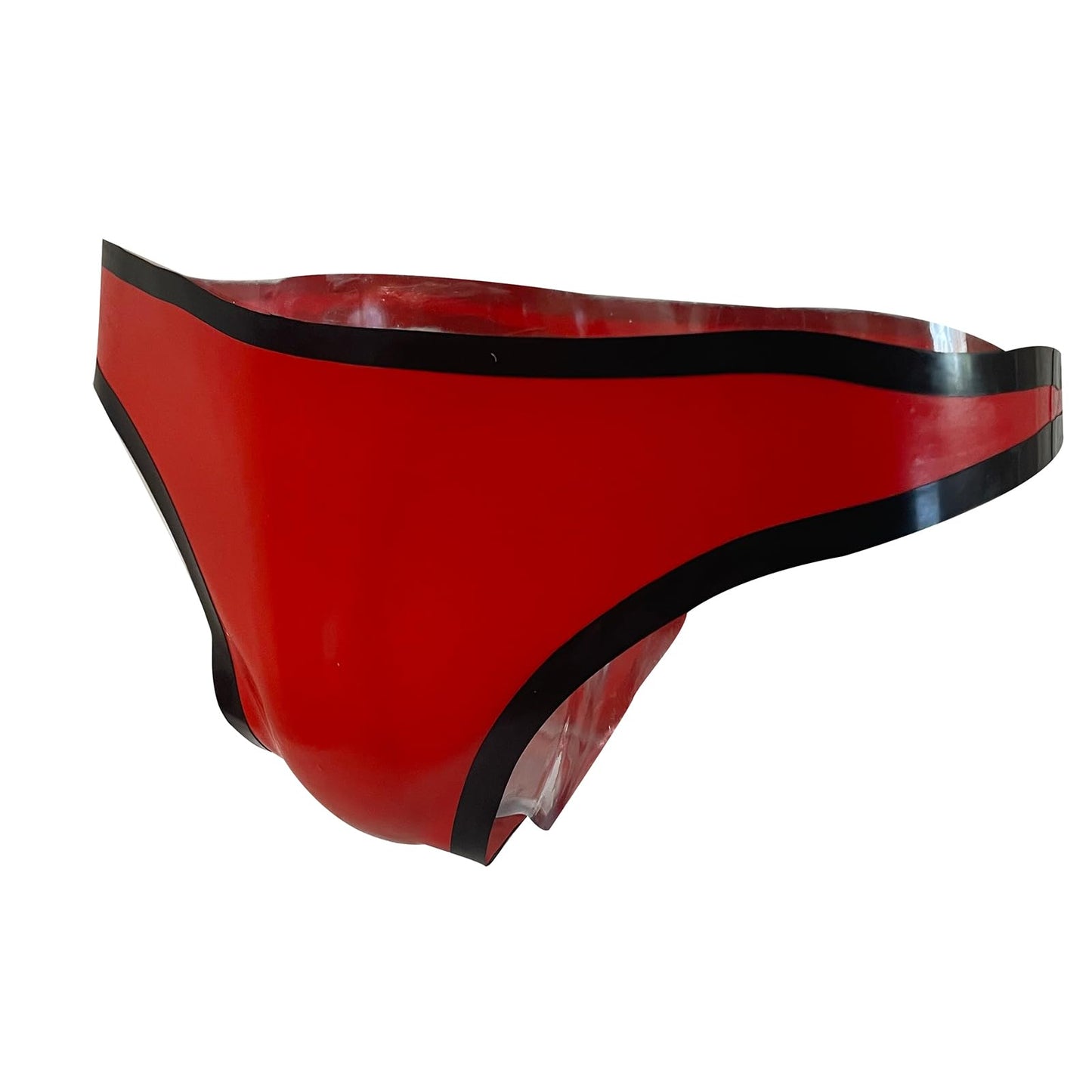 Red Latex Briefs for Women,Rubber Female Shorts G-String Thong