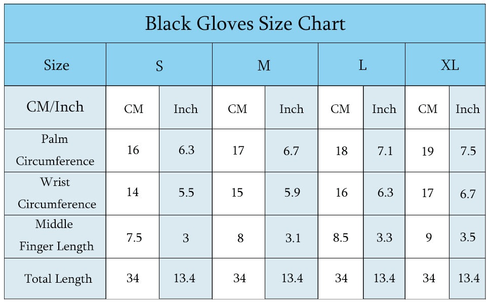 Unisex Black Latex Short Gloves With Nails