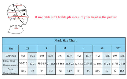 Unisex Black Half-Face Handcrafted Latex Hood Mask