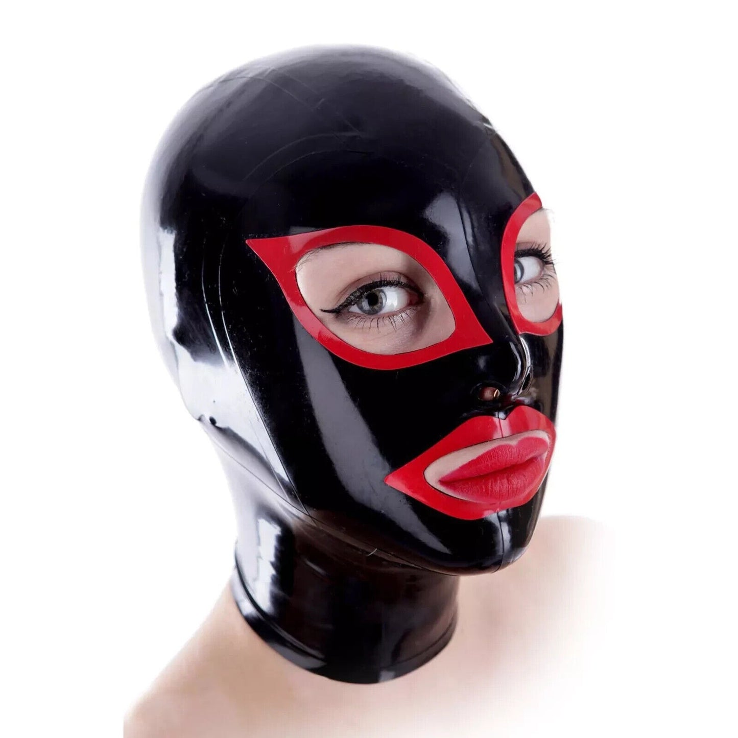 Black Latex Mask,Latex Hood for men and women